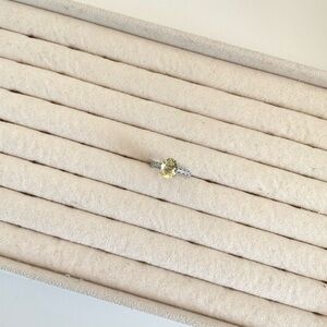 S925 Sterling Silver Natural Lemon Citrine Ring